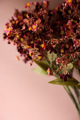 Faux Burgundy Branch Blossom
