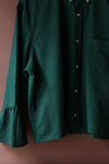 Refashioned Gentleman's Shirt Emerald Green