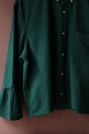 Refashioned Gentleman's Shirt Emerald Green