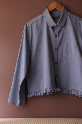 Refashioned Gentleman's Shirt Chambray Blue
