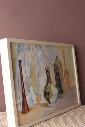 Homage to Morandi by Ann Harold (Oil)