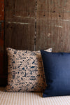 Block Print Folk Art Square Cushion